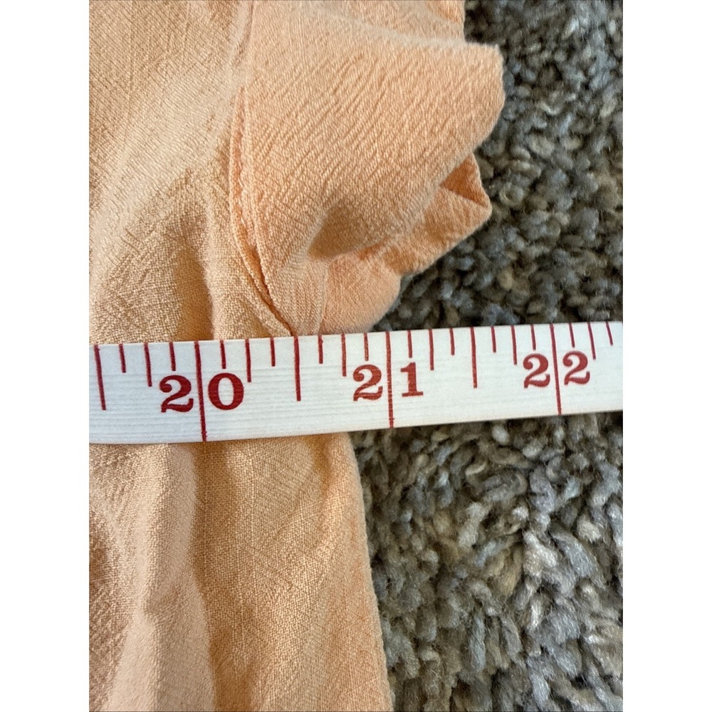 BeCool Women's S Button Down Lightweight Top Cap Sleeveless Orange Size Large - Picture 3 of 7